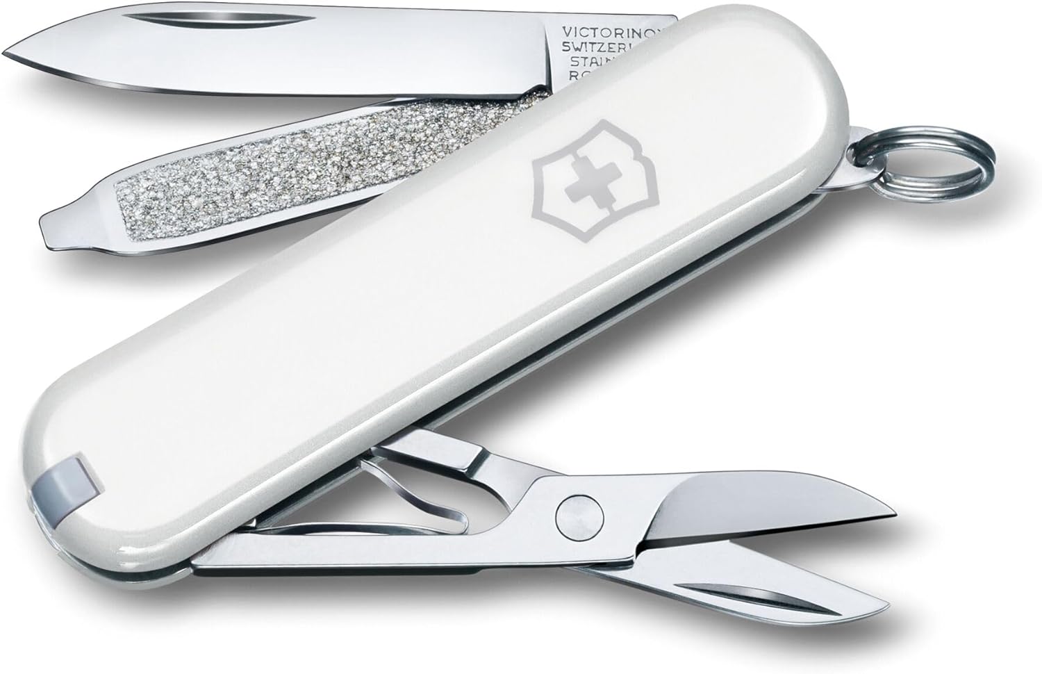 VICTORINOX CLASSIC SD SMALL POCKET KNIVES 0.6223.7 WHITE Swiss made pocket knife with 7 functions - تصویر 2