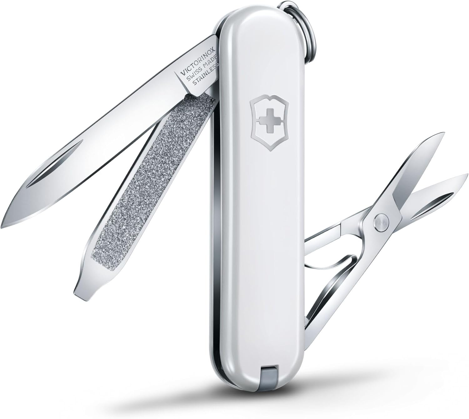 VICTORINOX CLASSIC SD SMALL POCKET KNIVES 0.6223.7 WHITE Swiss made pocket knife with 7 functions - تصویر 4
