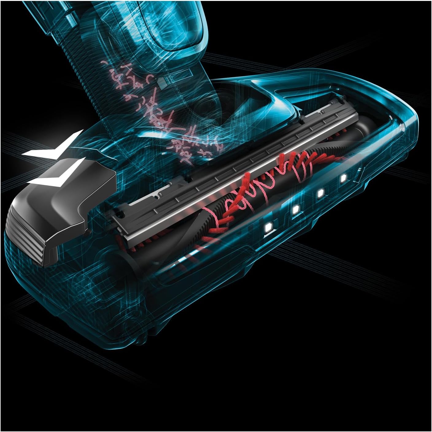 AEG Ergorapido CX7-2-45AN 2-in-1 Cordless Vacuum Cleaner, Bagless, Pet Hair Nozzle, Up to 45 Minutes Running Time, Freestanding, 180° Swivel, Brush Cleaning Function, LED Light, Red, Exclusive to Portable Red Chili - تصویر 10