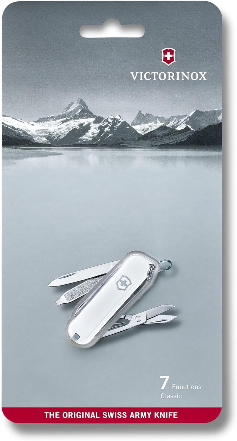 VICTORINOX CLASSIC SD SMALL POCKET KNIVES 0.6223.7 WHITE Swiss made pocket knife with 7 functions - تصویر 6